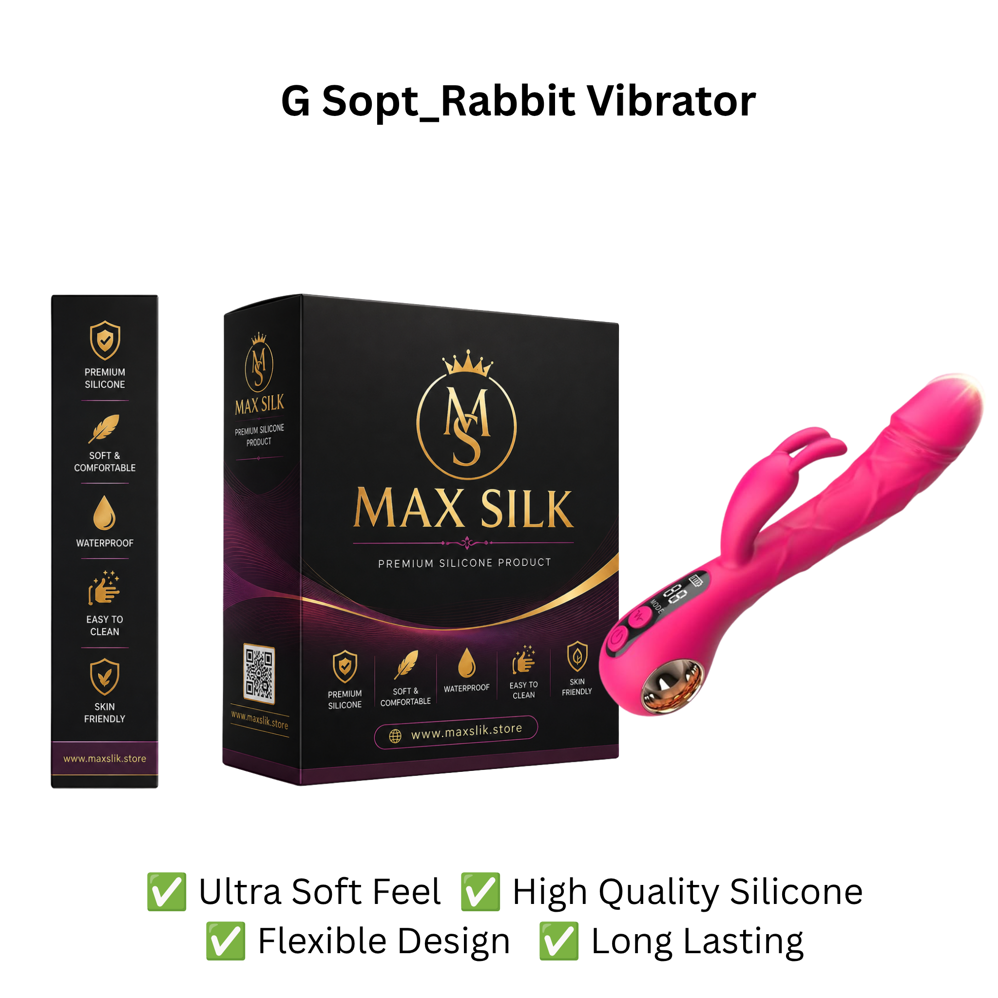 Dual-Motion Silicone G Spot Rabbit Massager – 9 Modes