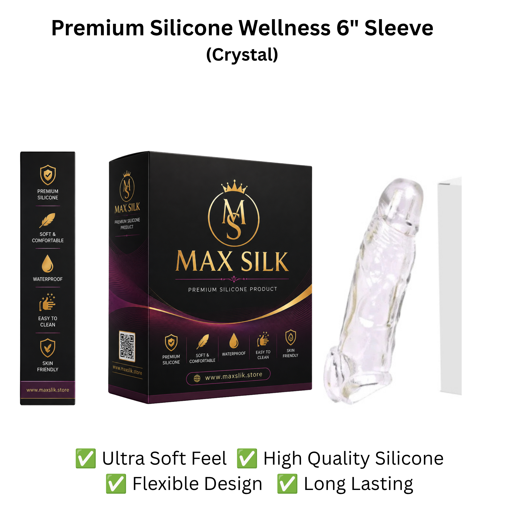 Silicone  Sleeve – 6 Inch, Transparent
